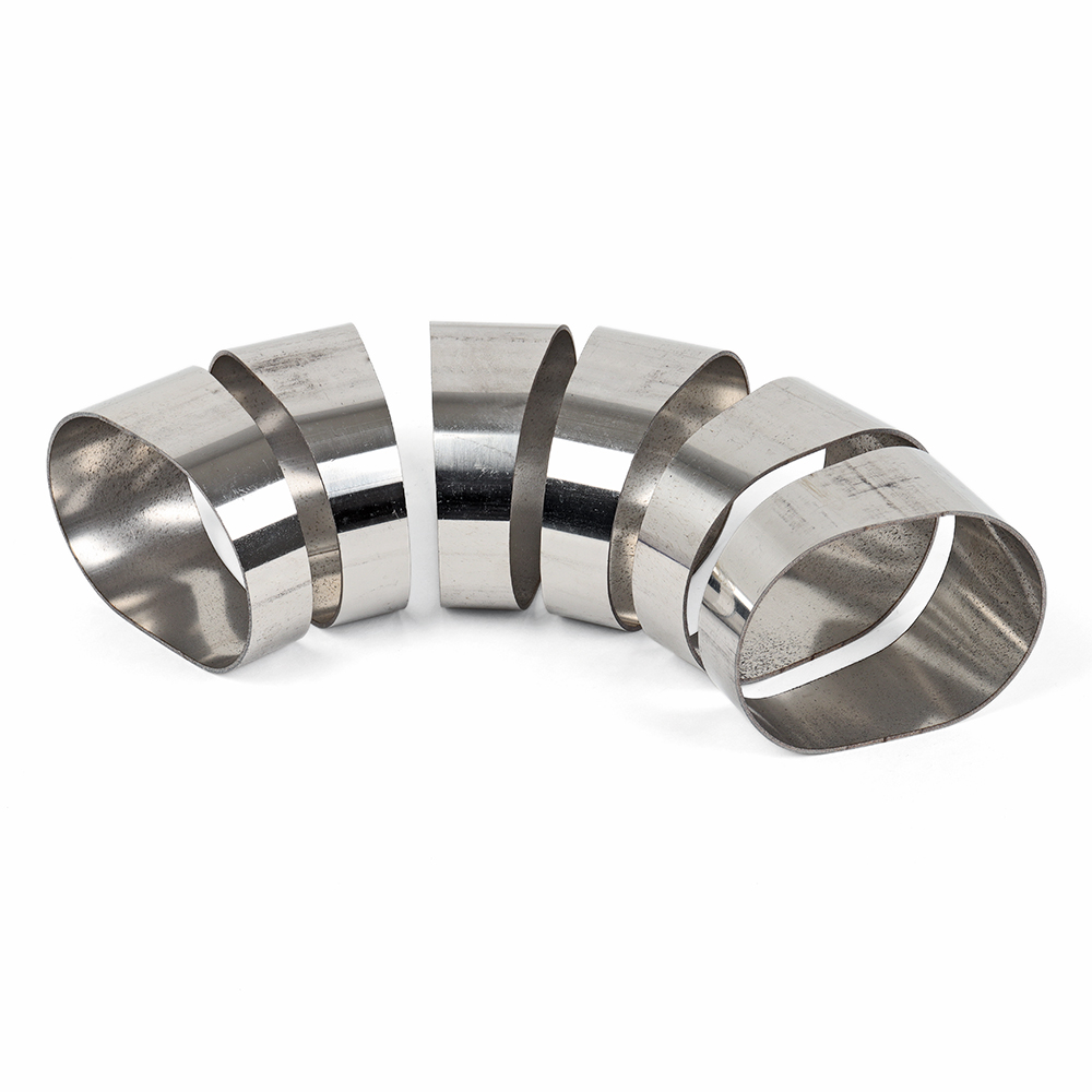 Pie Cut Oval Tube Horizontal 3.0" OD 304 Stainless